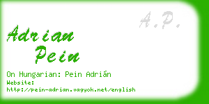 adrian pein business card